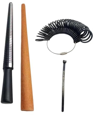 Strumento di misurazione 'anello, SIZER RING PER MISURA | Mandrel Finger Measurer Dimensizzazione Stick,Anello nuziale nudo Sizer per gioielliere ed appassionati di gioielli