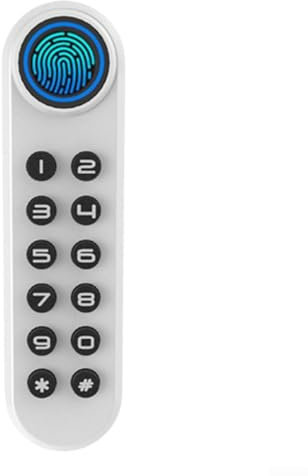 Serrure de porte électronique intelligente avancée offrant un accès sécurisé via la biométrie et les applications mobiles (style vertical B)