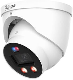 Dahua Telecamera di rete Smart Dual Light Active Deterrence da 6 MP con bulbo oculare fisso WizSense TIOC Pro (bianco)