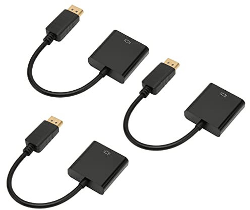Juroupi 3PCS DisplayPort su Adattatore DVI 4K HD 1080p Mini a DVI Adattatore Cavo per PC Computer Laptop HDTV Monitor Proiettore