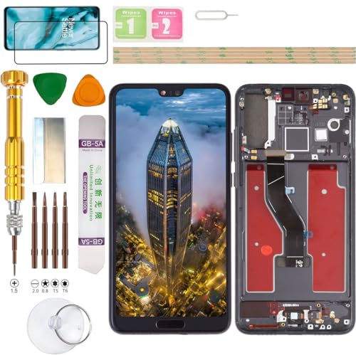 Gadget Troops (Incell) LCD-skärm montering för Huawei P20 PRO CLT-L09, CLT-L29 skärm ersättningskit (svart)