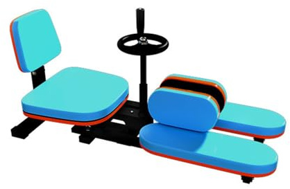 Kraftig Bensträckare Med Hjul, 210° Delad Maskin For Flexibilitet, 440 LBS Bensträcknings- Och Bantningsanordning, For Hemyogagym Fitness(Blue)