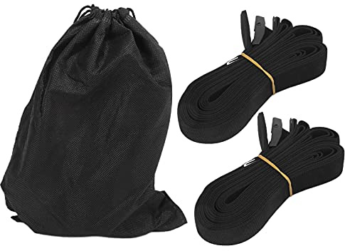 Correas para Kayak y Surf, Nylon Negro, 2 Unidades, 3.6 m - Sujeción Segura para Tabla y Canoas, Alta Resistencia para Viajes en Coche (3 Piezas)