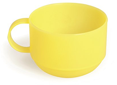 Excelsa Rainbow Tasse Jumbo 0.50 L, Plastique, Jaune, 11 x 11 x 8 cm