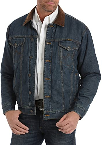 Wrangler Concealed Carry Blanket Lined Denim Jacket, Indigo, XX-Large