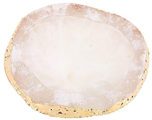 Palette en résine pour mélange de vernis à ongles, bordure dorée
