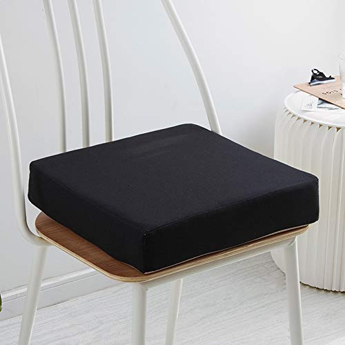 Yuly Coussin de siège rembourré en mousse à mémoire de forme pour une assise longue durée, antidérapant, carré, doux, idéal pour la maison/jardin/cuisine/cour/voiture