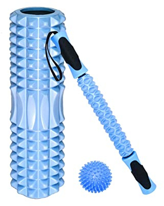 Rodillos fasciales 3 en 1, con Rodillo y Bolas Fascia, para Entrenamiento la Musculatura