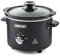 Geepas 2.5 Litre Slow Cooker | 3 Temperature Settings, Removable Easy-Clean Ceramic Bowl | Tempered Glass Lid & Cool Touch Handles, Matt Design | 2 Year Warranty, Black
