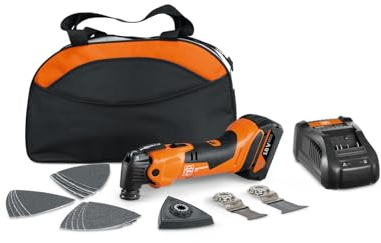 FEIN Multimaster AMM 500 Plus 4.0 Ah NYLON BAG EDITION, Set mit 18 Zubehören. Kompatibel mit AMPShare oder Bosch Professional 18V Akkus, Mit 18v/4Ah Akku und Schnellladegerät. In Nylon Tasche FEIN