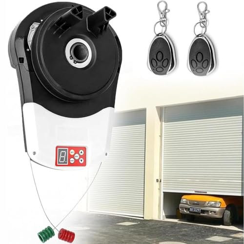Garage Door Opener with Remote Control - Smart Roll Up Automatic Opener - 800N Lift Motor for Rolling Gates - Easy Installation & Operation