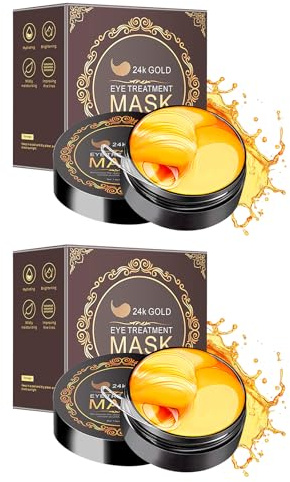 ALONK 120 Stück Augenpads gegen Augenringe, Reduziert Falten & Schwellungen, Mit Hyaluron & Koffein