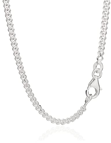 NKlaus Cadena de plata de ley 925 CADENA PANZER 60cm cadena de rey 2,40mm de ancho 8,58gr 5197
