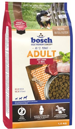bosch HPC Adult avec de l'agneau & Riz - Aliments secs pour chiens adultes de toutes races - 1 x 1 kg