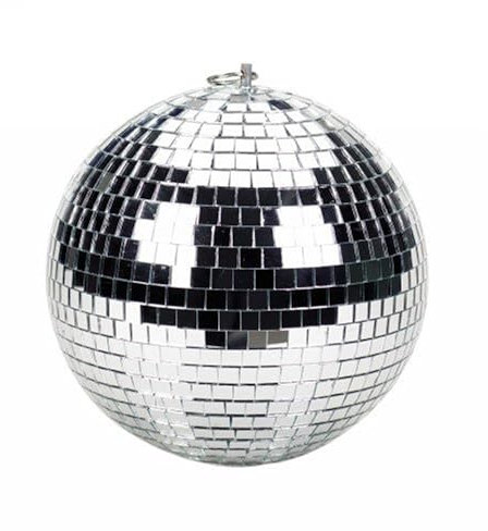QTX Glass Mirror Ball, 10cm/4 Diametre