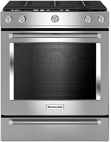 5.8 cu. ft. Slide-in Gas Range with Self-Cleaning Convection Oven in Stainless Steel