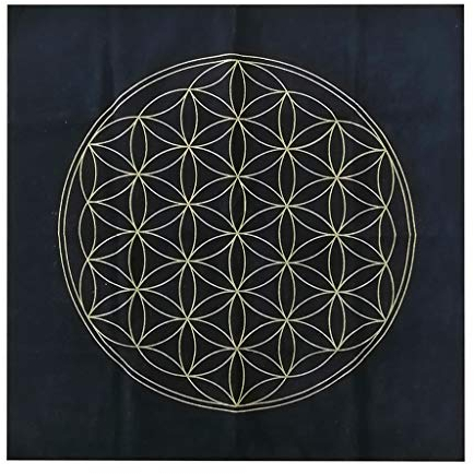 DALIN Tarotkarte Tischdecke Blume des Lebens Wahrsagung Altar Tuch Brettspiel Kartenblock