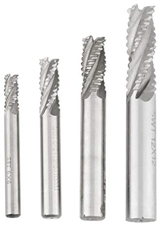Fresa a candela, fresa, punte elicoidali, 4 pezzi 4 taglienti HSS Sgrossatura Fresa a candela Fresa per fresa CNC M6 / M8 / M10 / M12
