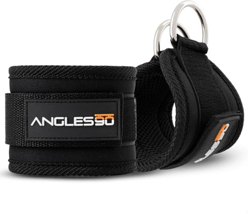 A90 Ankle Straps - hautfreundliche und gepolsterte Gymnastikmanschetten für Bein- und Rumpfübungen, Befestigung für Kabelgeräte, doppelte Stahlhaken