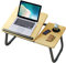 Laptop Desk, Laptop Bed Table with Foldable Legs & Cup Slot, Reading Holder Notebook Stand Breakfast Bed Tray Book Holder for Sofa, Bed, Terrace, Balcony