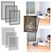 YRHome Moustiquaire pour fenêtre - Cadre sans perçage - Cadre en aluminium - Moustiquaire - 80 x 100 cm - Blanc