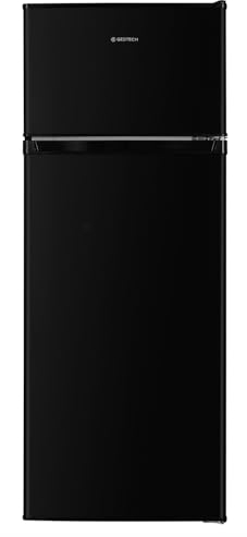 GEDTECH Refrigerateur congelateur haut - GE217DPBL Black - capacité 217L - Classe E