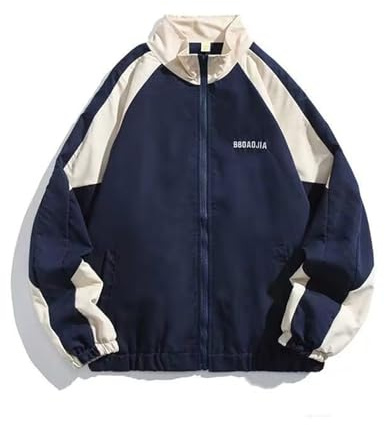 Giacca da College Y2K da Uomo Giacca Bomber Colletto rialzato Giacche Sportive Giacca Casual alla Moda Giacca da Baseball Vintage Hip Hop Streetwear Giacche estive Cappotto da Fidanzato