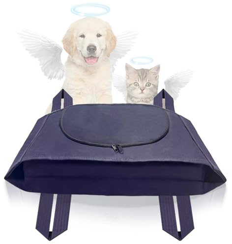 VDKO Eco Friendly Pet Body Bag with Handle，Pet Burial Box for Every Breed Size， Animal Body Bag for Burial and Cremation (L)