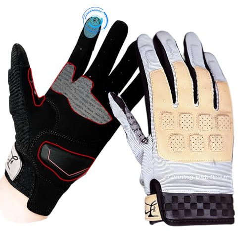 Wenbones Sommer Motorrad Handschuhe - Atmungsaktive Touchscreen Reithandschuhe für Männer und Frauen, leichte Off-Road-Rennhandschuhe mit Fingerschutz, Rutschfester Griff (XL)