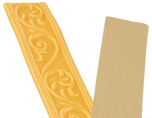Bulevisiter Bordes de pared autoadhesivos, bordes de papel tapiz autoadhesivos, borde de espuma 3D, impermeable, borde de pared, bordes de papel pintado (dorado)