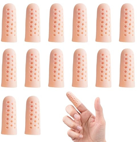 14 Pcs Thumb Protector,Silicone Finger Protectors,Waterproof Finger Protector,Fingers Covers,Fingers Guard,for Finger Dressing Trigger Protection Arthritis,Injury,Cut,Hand Eczema, Finger Cracking