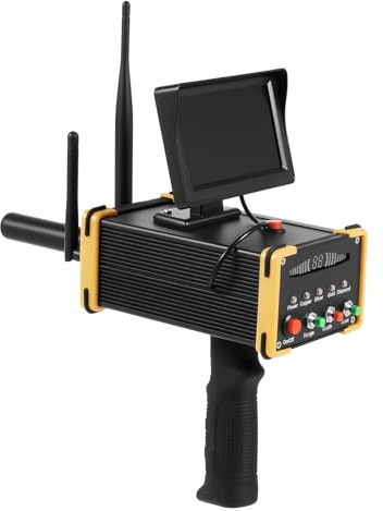 Détecteur de métaux avec écran LCD, portée de 990 m et profondeur de 16 m, détecteur haute précision rechargeable pour l'archéologie/recherche de trésors/sécurité