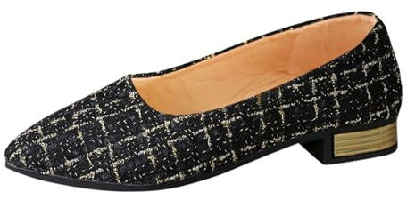 Bailarinas - Zapatillas medievales para mujer, planas, para caminar, deslizar en suave, de malla, ligeras, para el aire libre, para el tiempo libre, para el tiempo libre, Negro , 39 EU