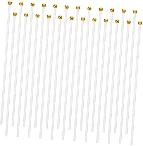 DOITOOL 100 Pièces Hampe Drapeau Plastique pour Drapeaux à Main Léger et Maniable pour Événements Bureau et Publicité