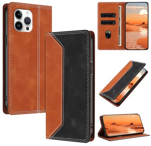 VEGOSCASE Coque pour iPhone 12 Pro Max en Cuir Portefeuille Étui avec Magnétique et Protection RFID pour iPhone 12 Pro Max - Noir