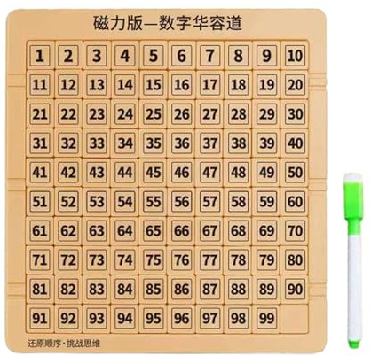 Puzzle à Glissières,Blocs Magnétiques pour Maths et Comptage Numérotés 1-99 - avec Stylet et Tableau d'Écriture Réutilisable,pour Filles, Garçons, Adolescents, Pâques, Voyages, Noël, Apprentissage et