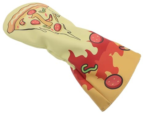 Housoutil Housse de Driver de Golf Imperméable Motif Pizza Ludique pour Hommes et Femmes Protège-tête de Club Taille 35,5x17,8x1,8 Cm Couvre-Club de Golf Ajusté Pratique et Original