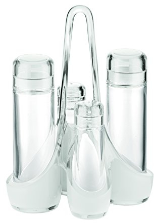 Guzzini - Glam/Vintage, Two-Tone Cruet Set - Transparent, 18,5 x 14 x h24 cm | 160 cc, 50 cc - 24880000