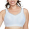 Glamorise Damen Wonderwire-Sport-BH Hohe Belastung, Weiss/Grau,95C