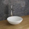 Clickbasin Cloakroom or Ensuite Basin Bowl White Ceramic Round Small Countertop Basin Sink 285mm Dia GELA