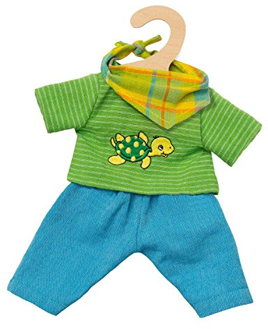 Heless 2721 - Fair Trade Bekleidungs-Set für Puppen, Outfit Max, 3 teilig mit Hose, Shirt und pfiffigem Halstuch, Größe 35 - 45 cm