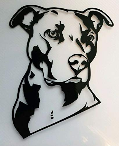 myrockshirt Pitbull Kopf Kampfhund ca 20cm Aufkleber,Sticker,Decal,Autoaufkleber,UV&Waschanlagenfest,Profi-Qualität
