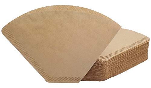Irekamons #4 Cone Coffee Filter 8-12 cup, Unbleached Natural Paper, No Blowout, Disposable for Pour Over and Drip Coffee Maker, 100 Count
