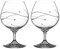 DIAMANTE Swarovski Brandy Cognac Liqueur Glasses Pair - 'Spiral' Hand Cut Design Embellished with Swarovski Crystals