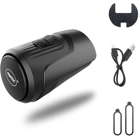 Swsdee Fahrradklingel Elektrisch, Fahrradhupe Elektrisch 120 dB, IPX5 wasserdichte Mountainbike Anti-Diebstahl-Alarm, USB Wiederaufladbar, für Mountainbike/Rennrad/BMX