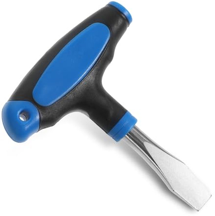 T Handle Flat Head Screwdriver 10mm T Handle Slotted Screwdriver with Plastic Handle Small Flathead Screw Drivers for Slotted Screw Quick Release Plate Camera Tripod Monopod