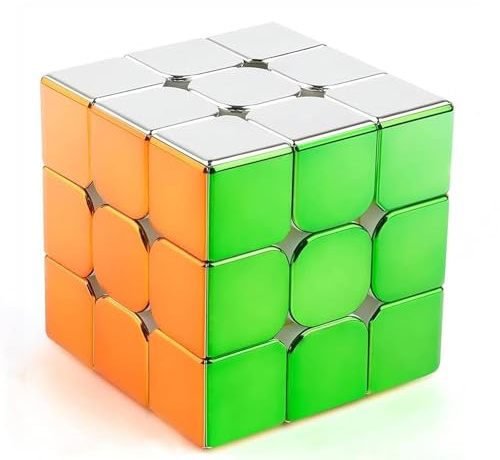 Zauberwürfel, 3X3 Speed Cube Spiegel Zauberwürfelreguläre Version mit Reflektierendem Verspiegeltem Metall Geeignet für Zauberwürfel Enthusiasten (Magnetische Version)