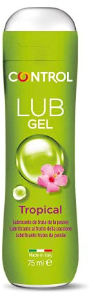 CONTROL Lub Gel Tropical Gel Lubricante a Base de Agua con Aroma a Frutas Tropicales - 75 ml