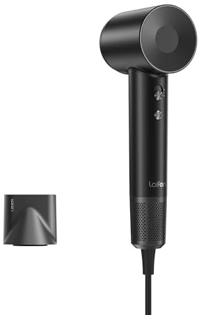Laifen Asciugacapelli con 200 Milioni di Ioni Negativi, Phon da Viaggio con Motore Brushless a 110.000 Rpm Per Asciugatura Rapida, Phon Ad Alta Velocità Silenzioso con Ugello Magnetico (Nero)