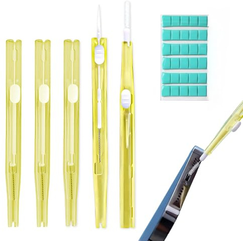 Kit de limpieza extensible de doble cabezal con 30 piezas de masilla de polvo reutilizable, cepillo de precisión para puertos de carga, rejillas de altavoz, teclado, rejillas de ventilación de coche